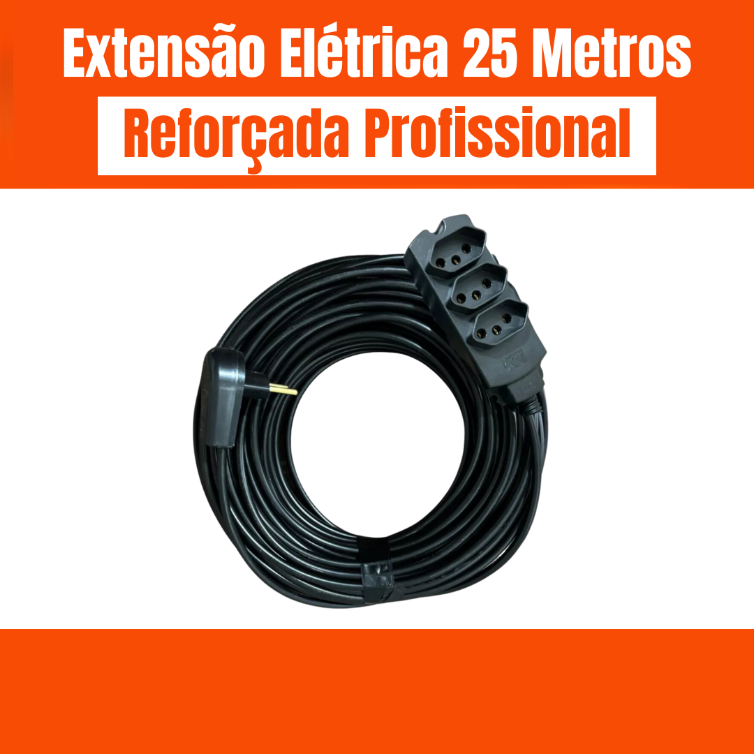 '+ 1 Extensão Elétrica Profissional 25 Metros